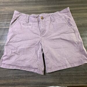 Maurices‎ Womens Size 9/10 Casual Chino Shorts Comfort Stretch Purple